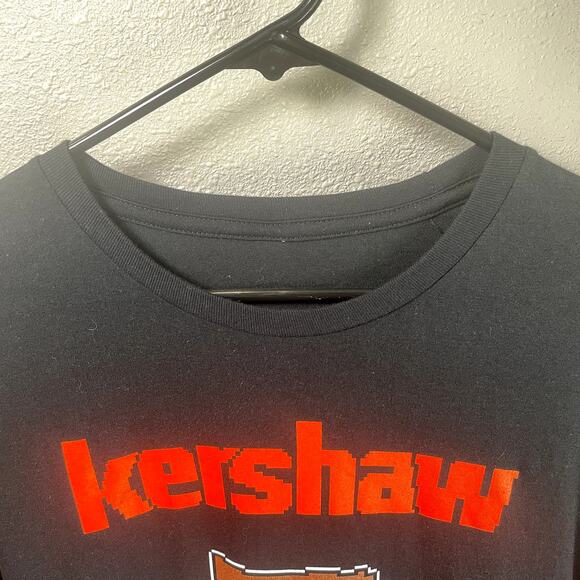 Kershaw Mens Size XXL Black Short Sleeves Graphic Next Level Pixel Tee Shirt - Picture 4 of 5
